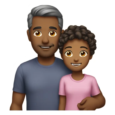 A father with his daughter  sticker