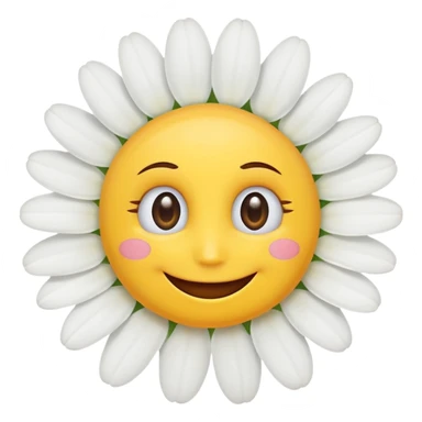 daisy with eyes and smile no face sticker