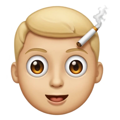 Emoji Smoking high sticker