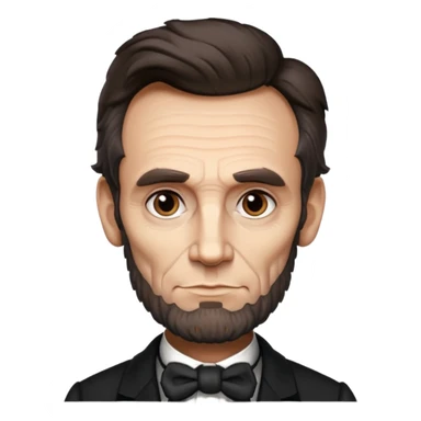 Abraham Lincoln with gray eyes sticker