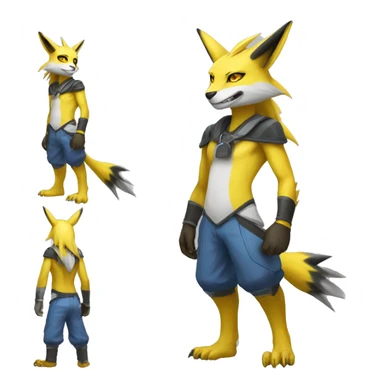 Lombax-Renamon-Zeraora full body sticker