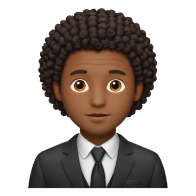 curly-haired black man in a suit sticker