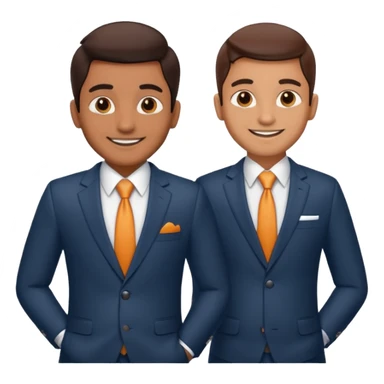 two same look brother both busnessmen indian look sticker