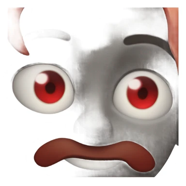 Red eyes while smiling sticker