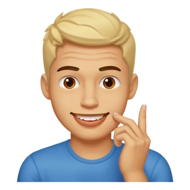 zesty guy biting nail while smirking sticker