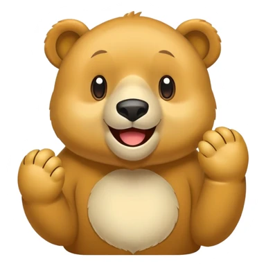 Realizamos un emoji de un oso riéndose  sticker