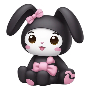 my melody with kuromi sticker