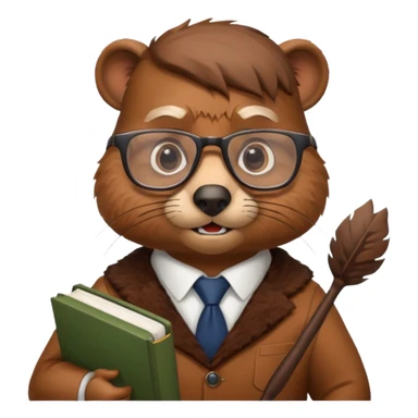 beaver professor sticker