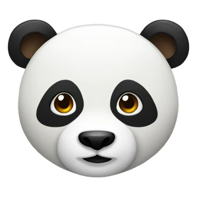 Simple panda face sticker