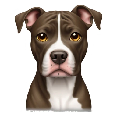 Brindle pit bull with white stripe between eyes sticker