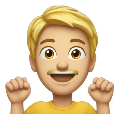 Je voudrais un émoticône qui montre quelqu'un sautant de joie, comme s'il venait de remporter une grande victoire ! sticker