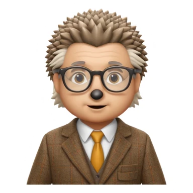 hedgehog professor sticker