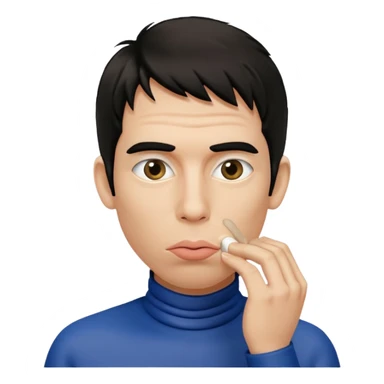 sucking cheek face from zoolander sticker