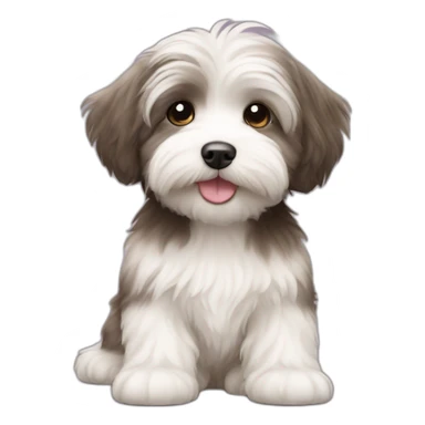 havanese puppy sticker