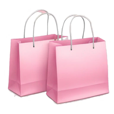 Two Soft pink shopping bags sticker
