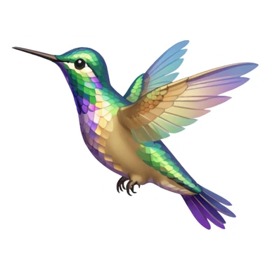 Khaki kolibri bird flying  sticker