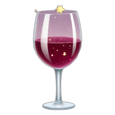 glass of wine full of stars sticker