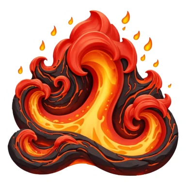 red lava wave sticker