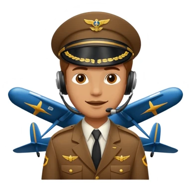 Pilot flying airplane  sticker