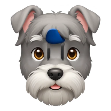 Schauzer mini gris perro sticker