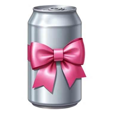 Dr Pepper can with pink bow sticker