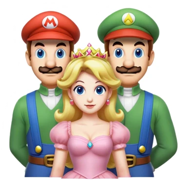 Mario, Princess peach and Luigi sticker