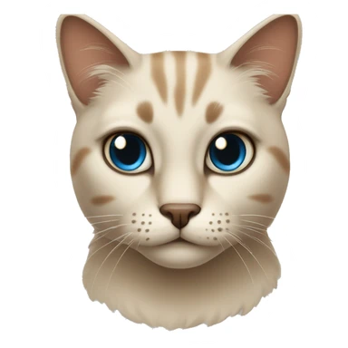 Katze blaue augen dunkelbraunes fell beiges gesicht sticker