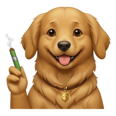 Dog smoking blunt sticker