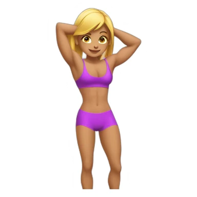body builder girl shape sticker