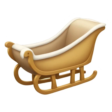 Beige sleigh  sticker