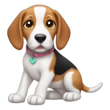 Beagle puppy sticker