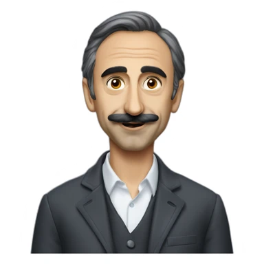 Éric zemmour with toothbrush mustach sticker