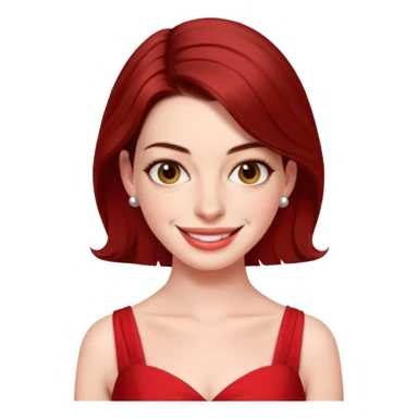 Anne Hathaway in red dress, cute sticker