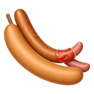 Mouth eating a sausage sticker