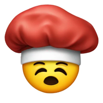 kiss emoji with hand and chef’s hat sticker