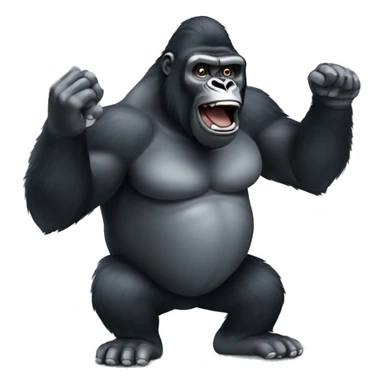 Gorilla waving Hello sticker