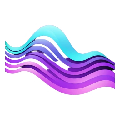 futuristic minimalistic icon, holographic wave symbolizing "Many voices. One purpose. One future", glowing purple and cyan lines, dark sci-fi background, no face, abstract unity design, 1:1 aspect ratio
 sticker
