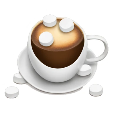 Coffee with marshmallows  sticker