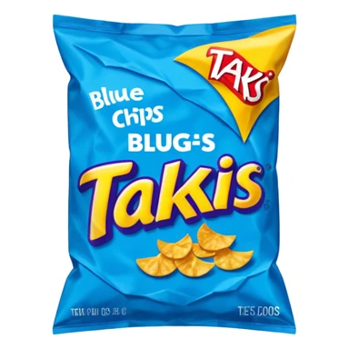 takis blue chips bag
 sticker
