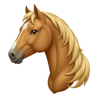 Realistic tan mustang horse sticker