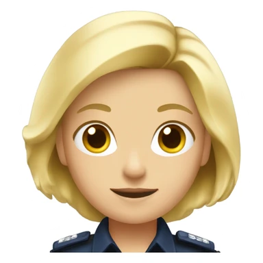 blonde police officer girl sticker