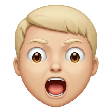 Person yelling cutely with eyes shut  sticker