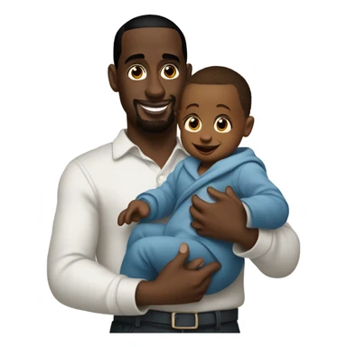p-diddy holdin a baby sticker