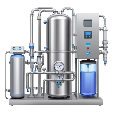 DUV water purification system with ultraviolet disinfection chamber sticker