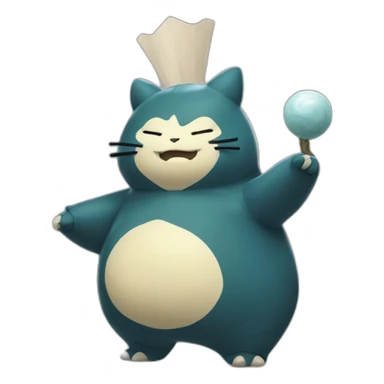 Mikikyu in a snorlax costume sticker