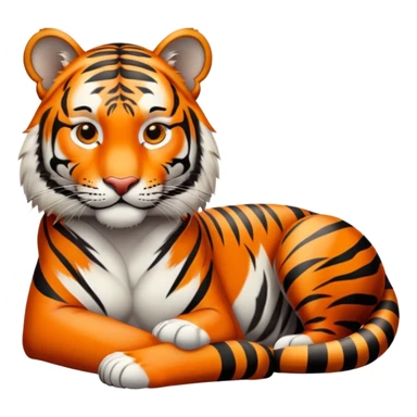 tiger lying down relaxed sticker