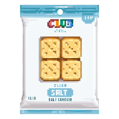 Club Social salt cracker pack sticker