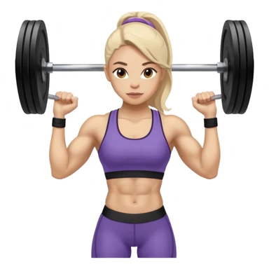 woman doing crossfit sticker