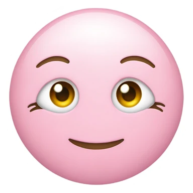 Light pink smiley with two little bows and eyelashes  sticker