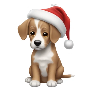 Christmas puppy ￼ sticker